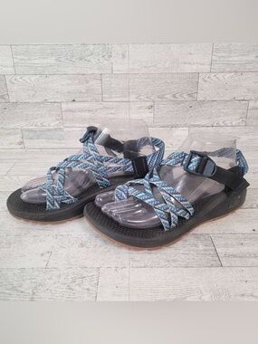 Chaco ZX/2 Cloud Dual Strap Black Blue Trail Hiking Sport Sandals Women’s 8
